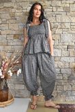 Nonni Gingham Bloomer Pant Black
